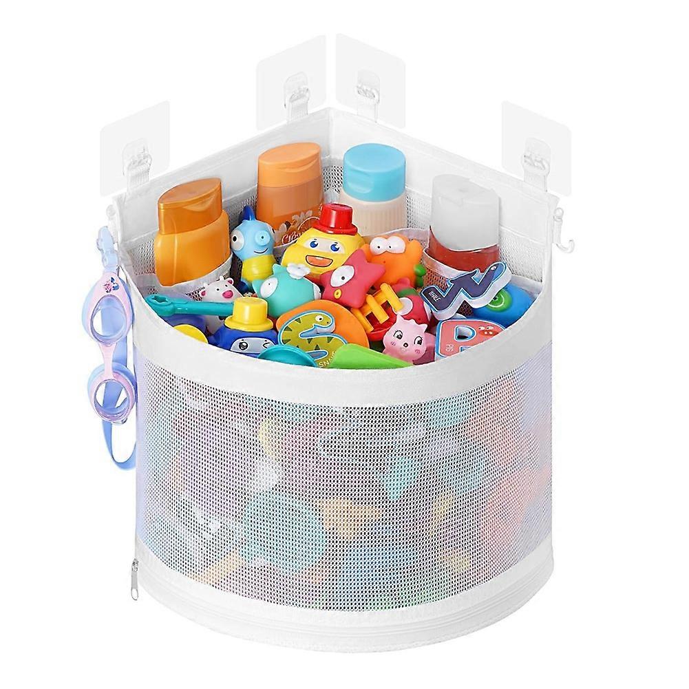 Aufbewahrungsorganizer Aus Netzgewebe Für Badespielzeug, Ideal Zur Aufbewahrung Von Spielzeug In Einer Eckbadewanne Und Als Dusch- Oder Badezimmerkorb. Dieser Vielseitige Netzbeutel