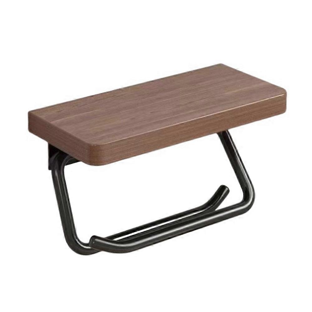 Doppelter Toilettenpapierhalter Mit Ablage, Wandhalterung Aus Holz, Für Badezimmer, Küche Oder Wohnung.