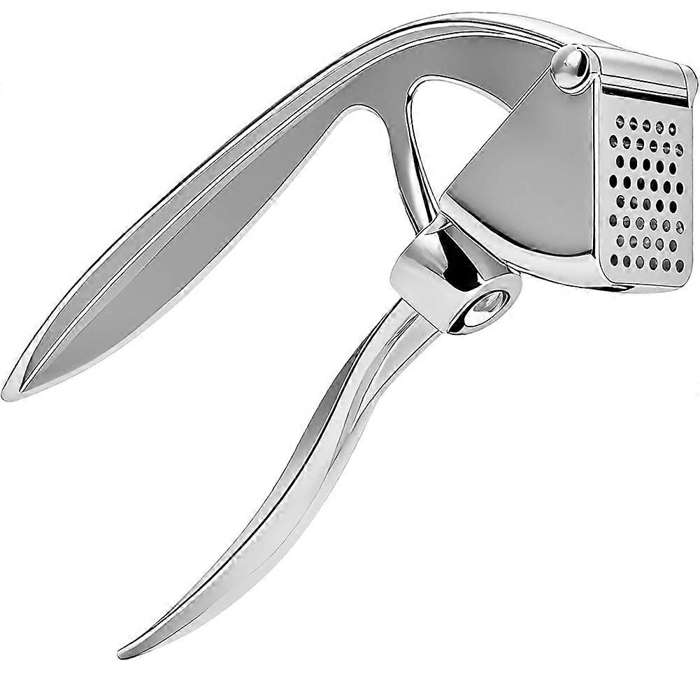 Knoblauchpresse – Rostfreier, Spülmaschinenfester, Robuster Metallzerkleinerer Mit Ergonomischem Griff, Leicht Zu Reinigen (silber)