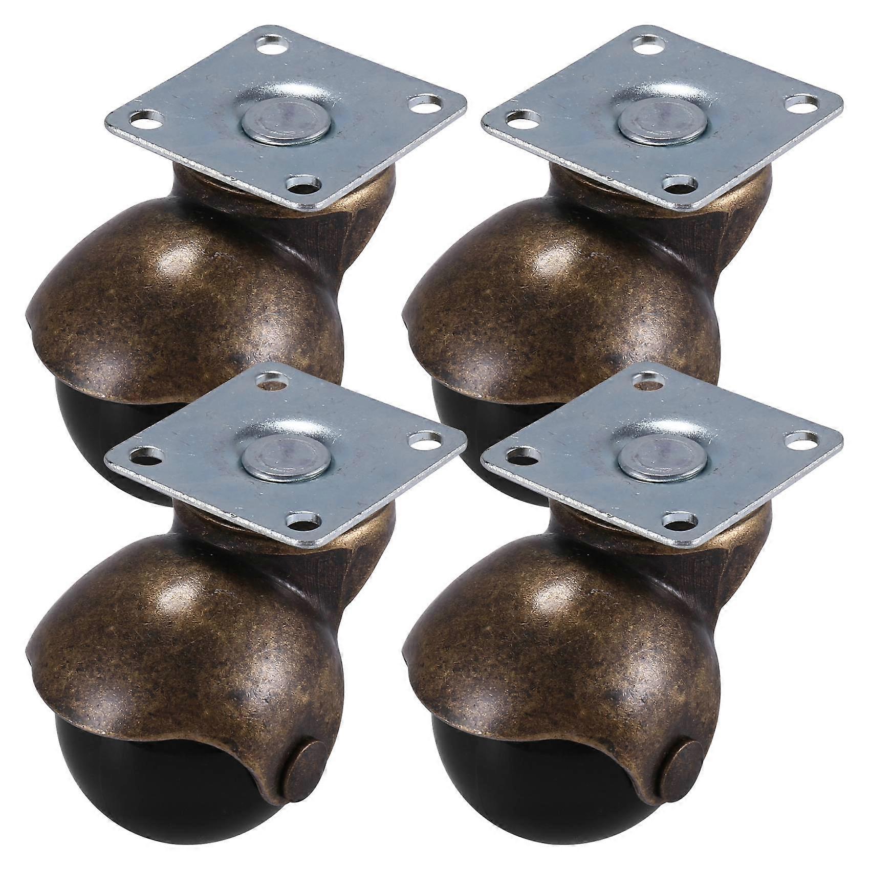 [4er-set] Lenkrollen Mit Kappe Und Deckplatte, Antikbronze (1,5 Zoll, Ohne Bremse)