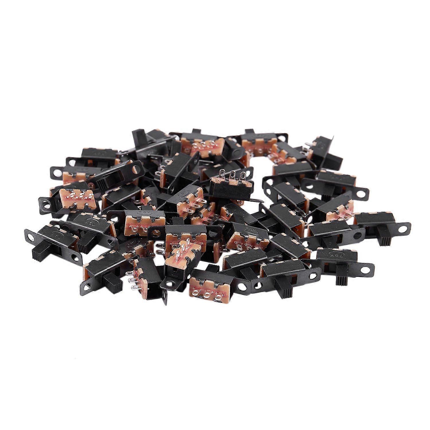 50 Miniatur-2-positionen-ein/ein-1p2t-spdt-schiebeschalter Mit Lötösen Ss12f1-g3