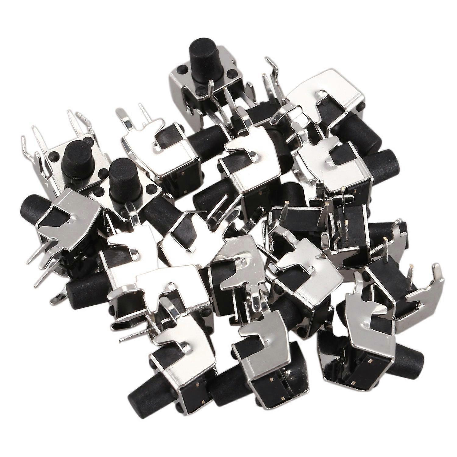 Packung Mit 20 Taktilen Momenttastern Mit Rechtwinkligem Gehäuse, 6 X 6 Mm X 8 Mm