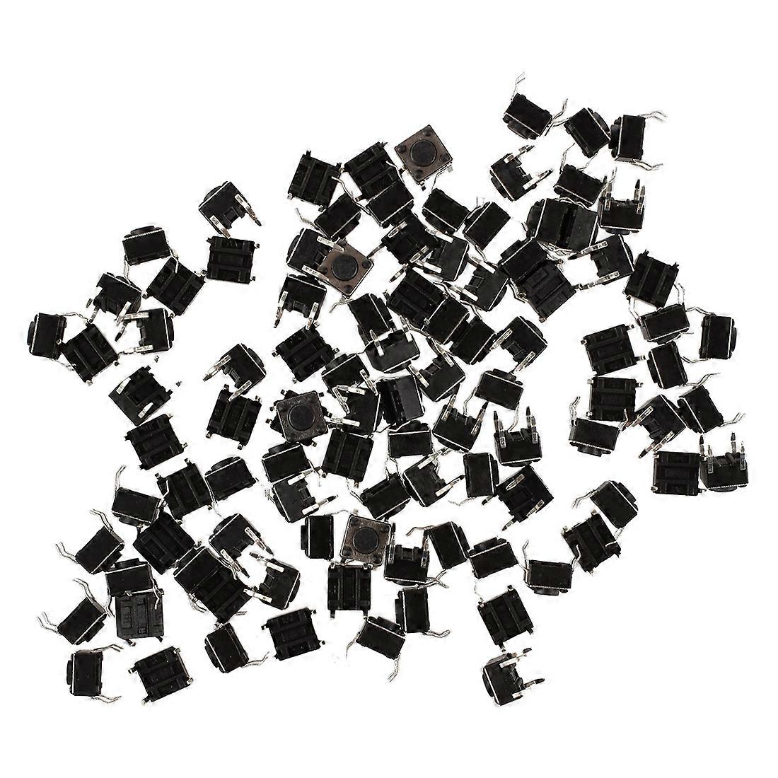 Packung Mit 100 Taktilen Momenttastern Für Leiterplatten (6 X 6 X 4,5 Mm), 4-poliges Dip-gehäuse.