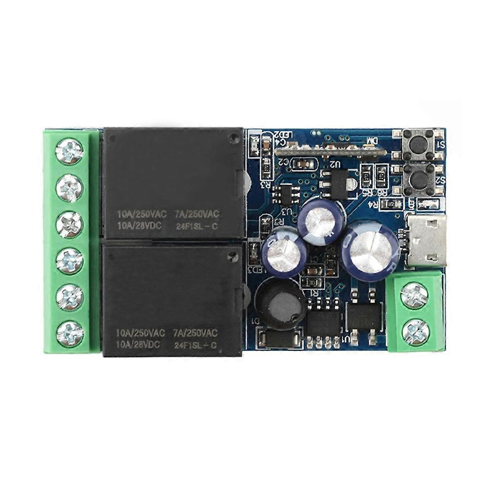 Ewelink Wifi Smart Switch Modul Dc 12v 24v 48v Mit 2-kanal-relaisempfänger, Drahtloser Fernbedienung Und Usb-stromversorgung.