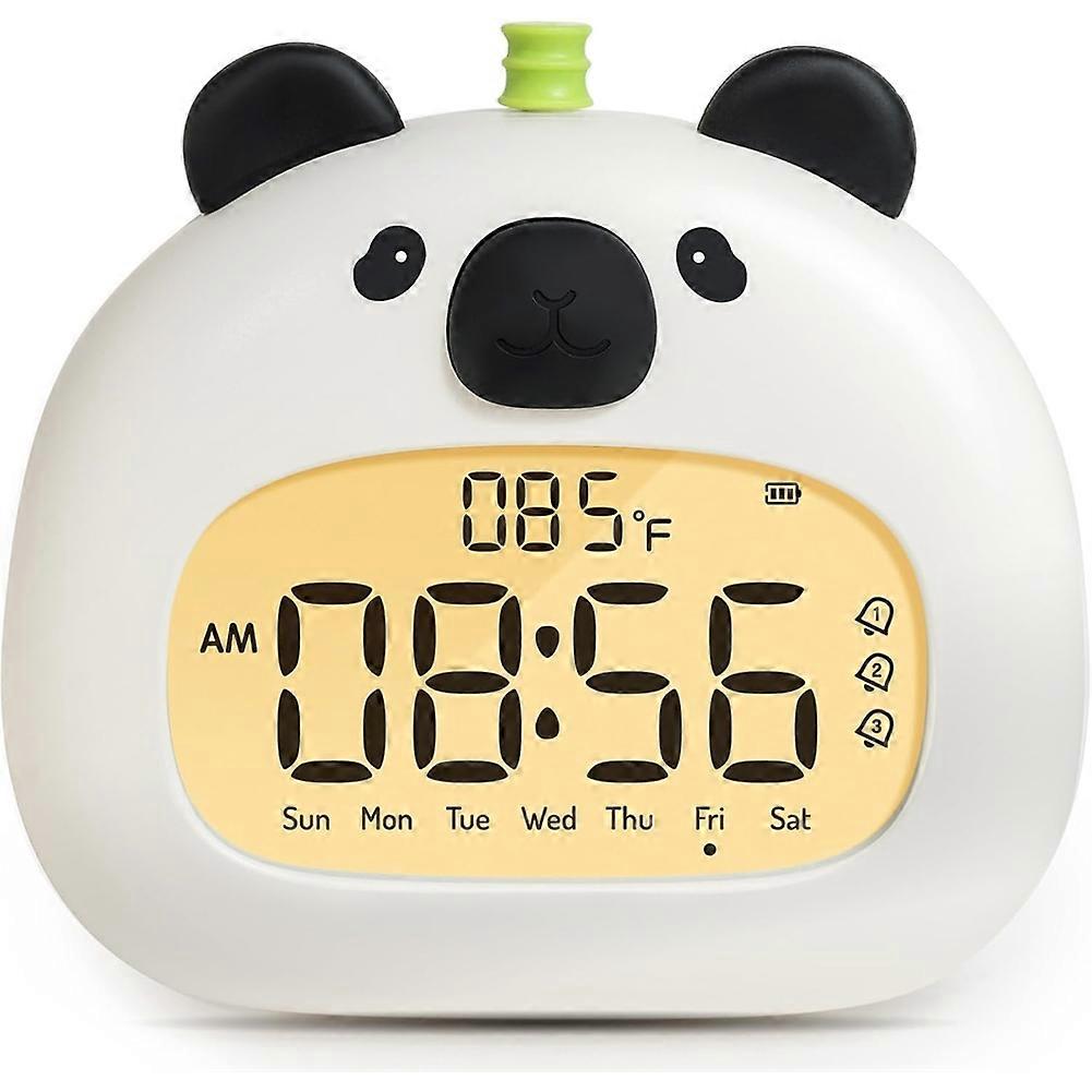 Panda-wecker Für Kinder, Wiederaufladbar Per Usb, Mit 3 Weckzeiten Und Timer Für Sanftes Aufwachen. Ideal Als Geschenk Für Jungen Und Mädchen.