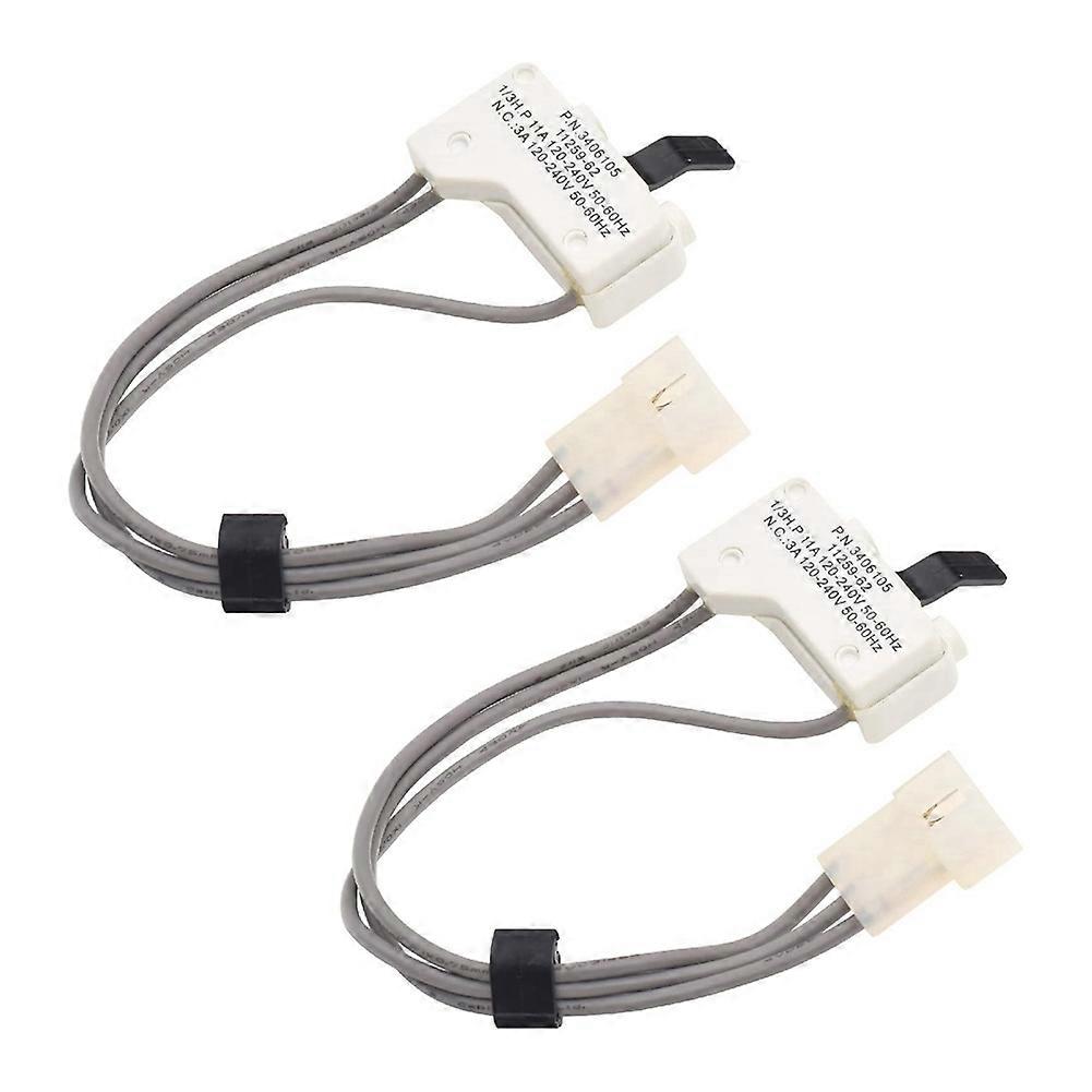 2er-pack Türschalter 3406105 Für Kenmore-, Whirlpool-, Roper- Und Estate-trockner – Ersetzt Ap6008560, 3405104, 3405105