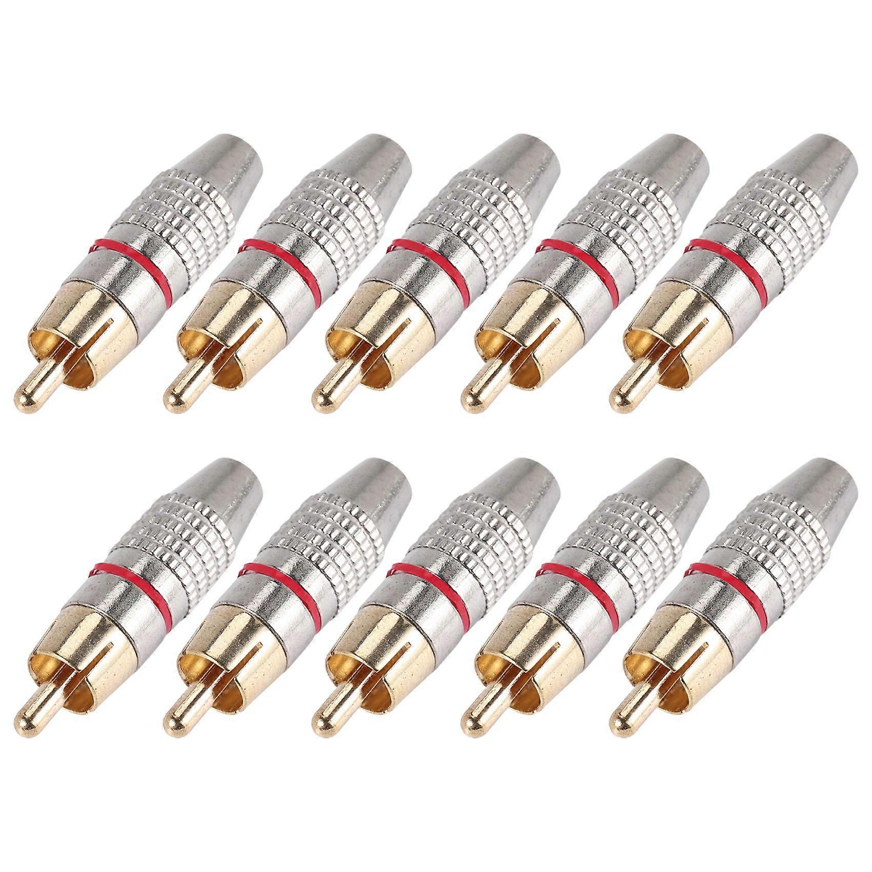 Adapter Für Koaxial-audiokabel, Lötfreier Rca-stecker, 10er-packung