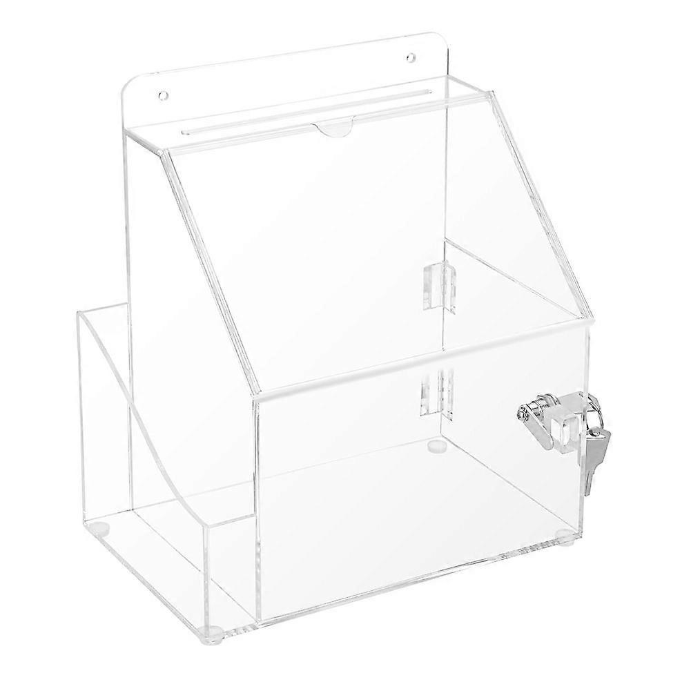Vorschlagsbox Aus Acryl Mit Schloss, Wandmontierte Spendenbox Aus Acryl Mit Posterschlitz (12,7 X 17,8 Cm), Transparente Tisch-sammelboxen