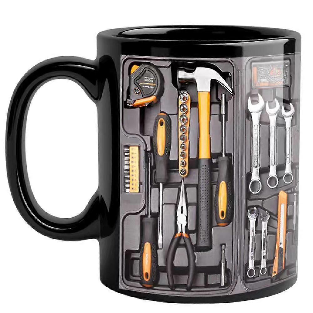 Mechaniker-werkzeugkasten-tasse, Humorvolle 325-ml-keramiktasse In Form Eines Werkzeugkastens – Geschenk Für Ehemann Und Vater, Spülmaschinenfest
