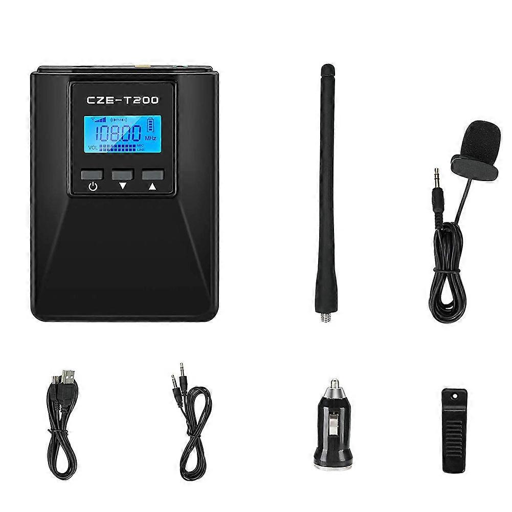 Professioneller Tragbarer Fm-radiosender, 0,2 W, 200 Mw, Einstellbare Bandbreite 76–108 Mhz