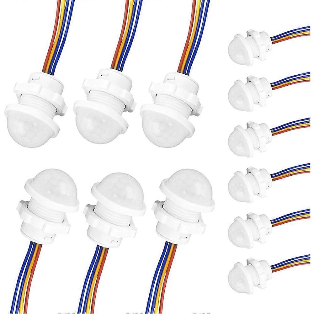 12er-pack Bewegungsmelder-schalter, 85–265 V, 40 W, Pir, Wand- Und Deckenmontage, Automatische Abschaltung Nach 30 Sekunden, Nachtmodus