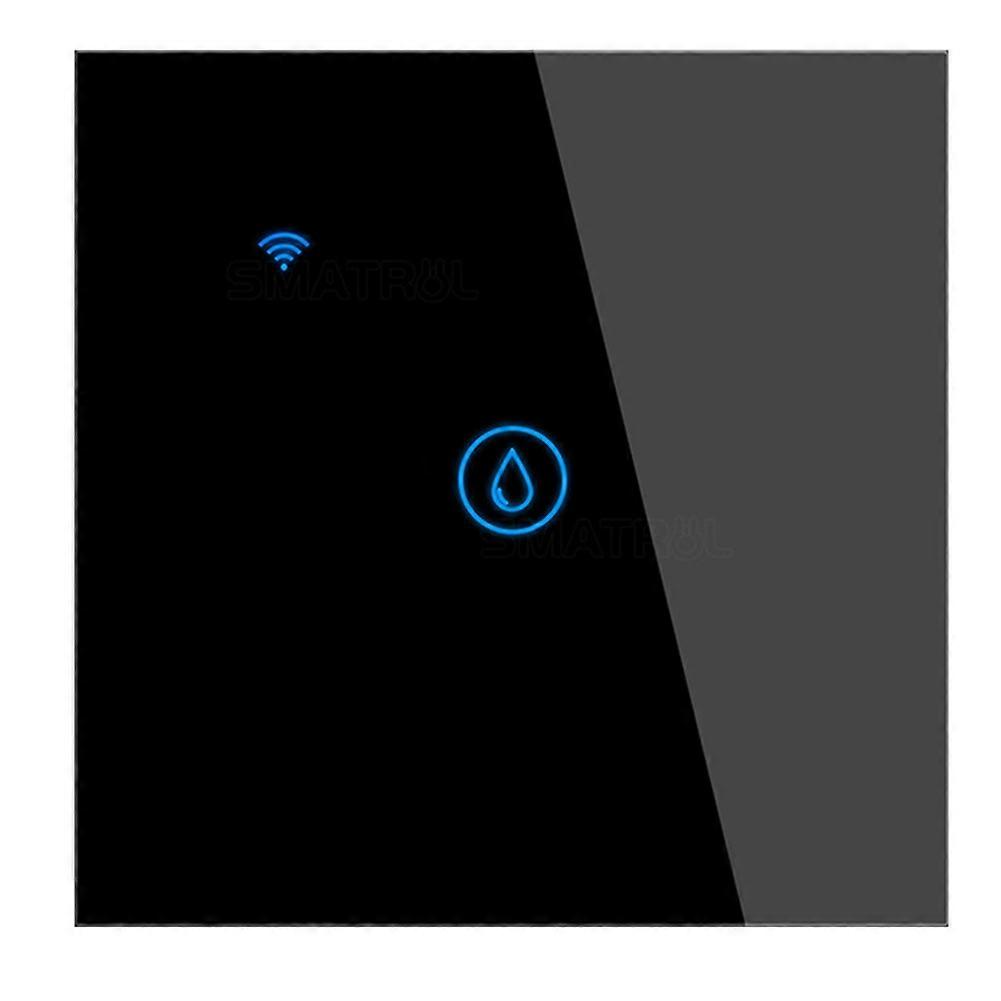 Tuya Smart Life 40a Wlan-touchschalter Für Warmwasserbereiter, Timer, Sprachsteuerung, Glasfront, Schwarzer Wandschalter