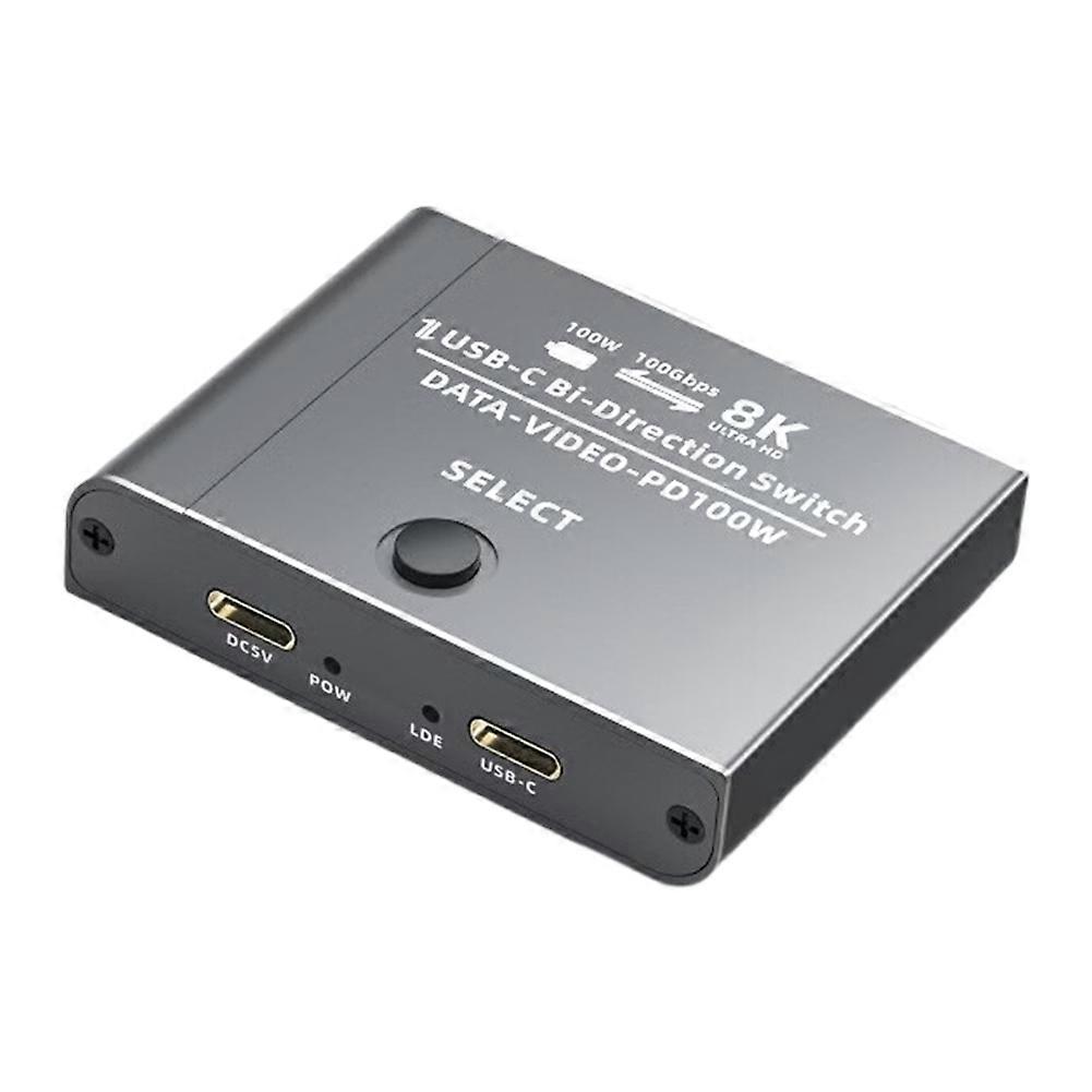 Bidirektionaler Usb-c Typ-c 3.1-anschluss, 2 Eingänge/1 Ausgang / 1 Eingang/2 Ausgänge, 8k Hd 10 Gbit/s, 100-w-netzteil