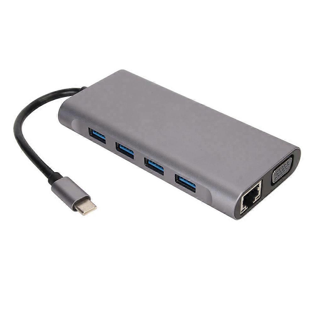 Usb-c Hub-adapter Mit 4k Hd-videoausgang, Vga, Usb 3.0, 100 Mbit/s Rj45 Ethernet Und 87w Leistung Für Mac Mini, Mac Pro Und Macbook Pro.