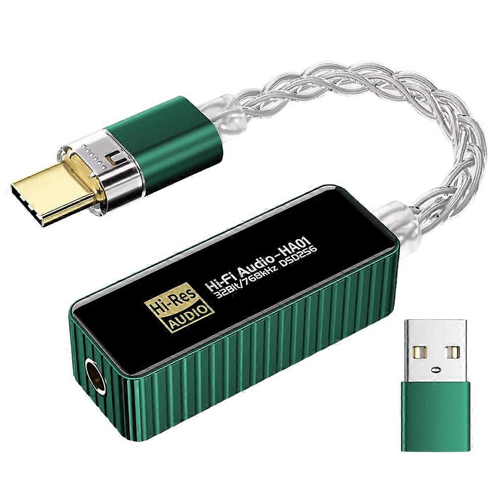 Kopfhörerverstärker, Usb-c-auf-3,5-mm-klinkenadapter, Tragbarer Verstärker, 3,5-mm-klinkenstecker-auf-klinkenbuchse-audiokabel