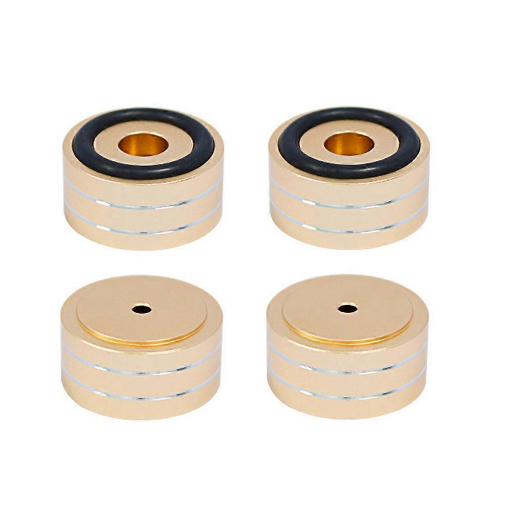 Set Aus 4 Isolierenden Lautsprecherständerfüßen Aus Aluminiumlegierung Mit Stoßdämpfern, Für Lautsprecher, Cd-verstärker, Goldfarben.