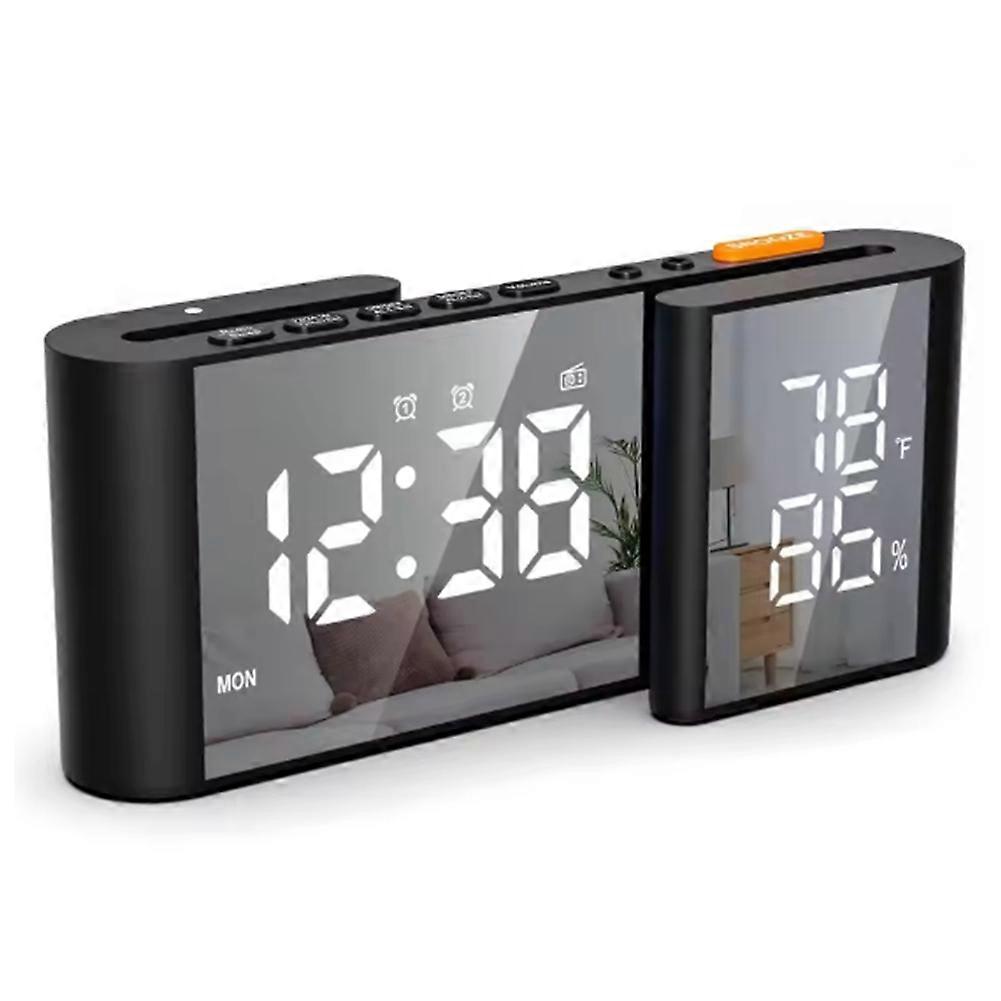 Radiowecker Mit Großem Doppeldisplay, Einstellbarer Helligkeit, Usb-anschluss, Sleep-timer Und Fm-radio 76-108 Mhz.