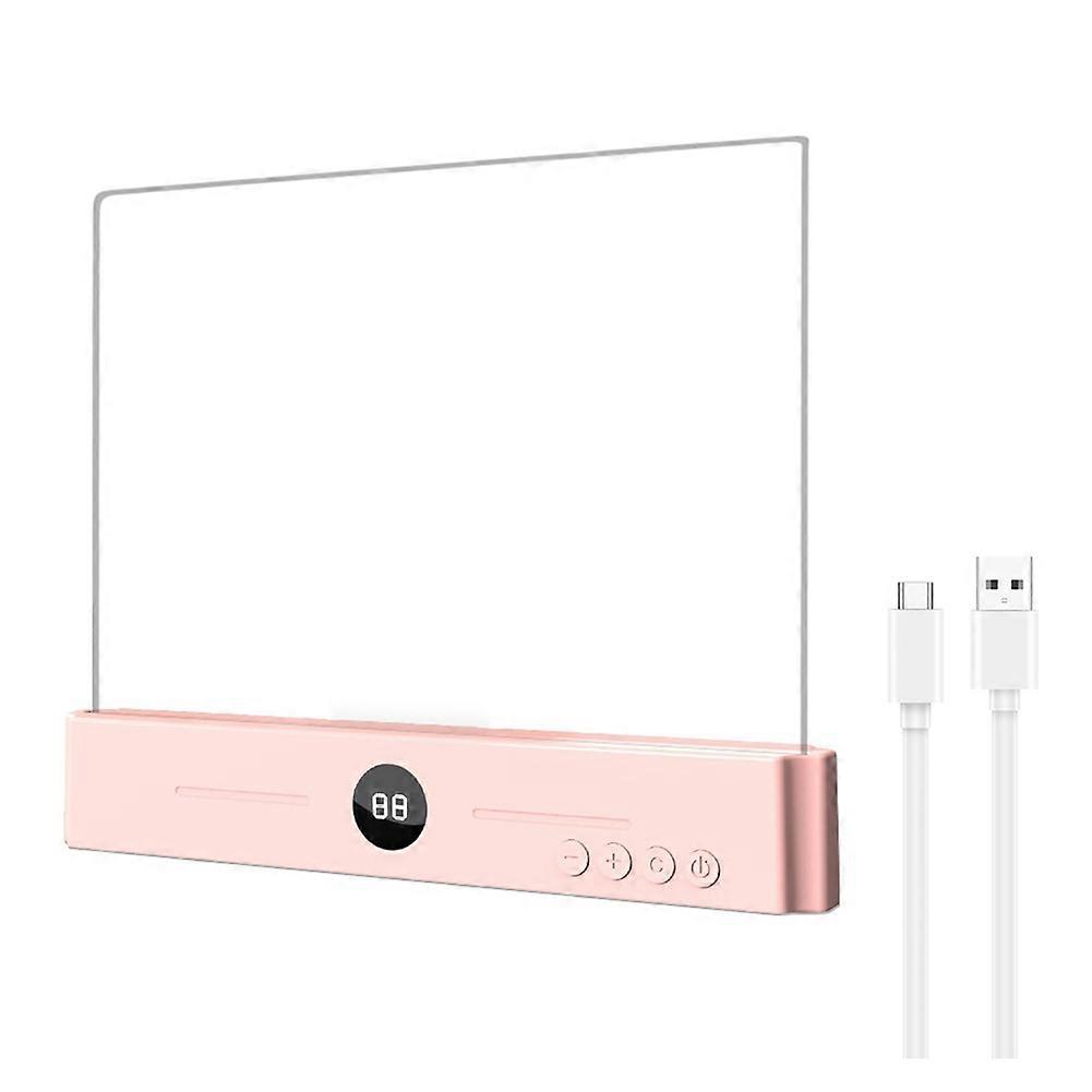 Intelligente, Wiederaufladbare, Flache, Transparente Led-leselampe Mit Timer, Einstellbarer Helligkeit Und Augenschutz Für Nachttisch, Reisen Und Studium.