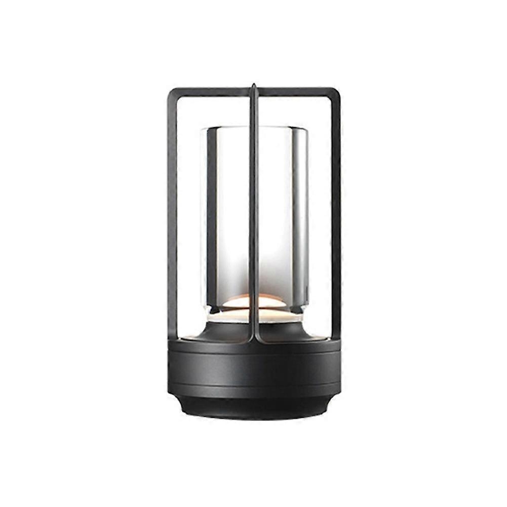 Tragbare Led-nachttischlampe Für Camping, Wiederaufladbar, Mit Augenschutz, Schwarze Farbe.