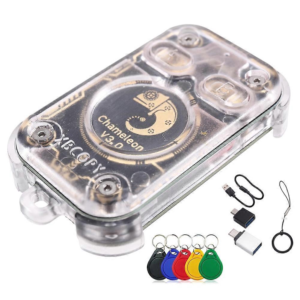 Chameleon V3.0 Rfid-chip-emulator-lesegerät + 5xuid-schlüsselanhänger 125 Khz 13,56 Mhz, Nfc-duplikator Für Smartcards, Etikettenkopierer