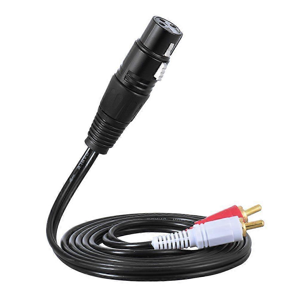 1,5 M (5 Ft) Langes Stereo-y-splitter-audiokabel Mit 1 Xlr-buchse Und 2 Cinch-steckern.