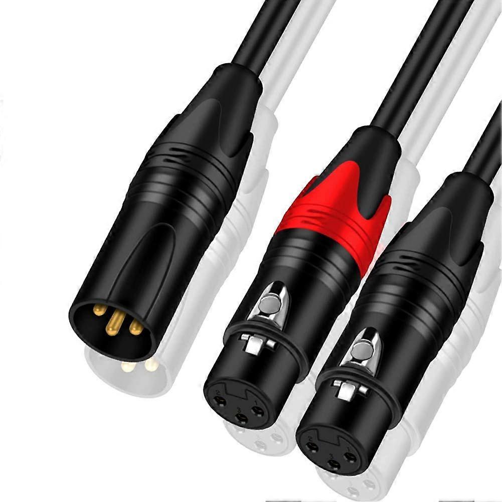 Xlr-y-splitterkabel, Symmetrischer Xlr-buchse-auf-zwei-xlr-stecker-audioadapter Für Mikrofone, 2-xlr-auf-xlr-audioadapter, A