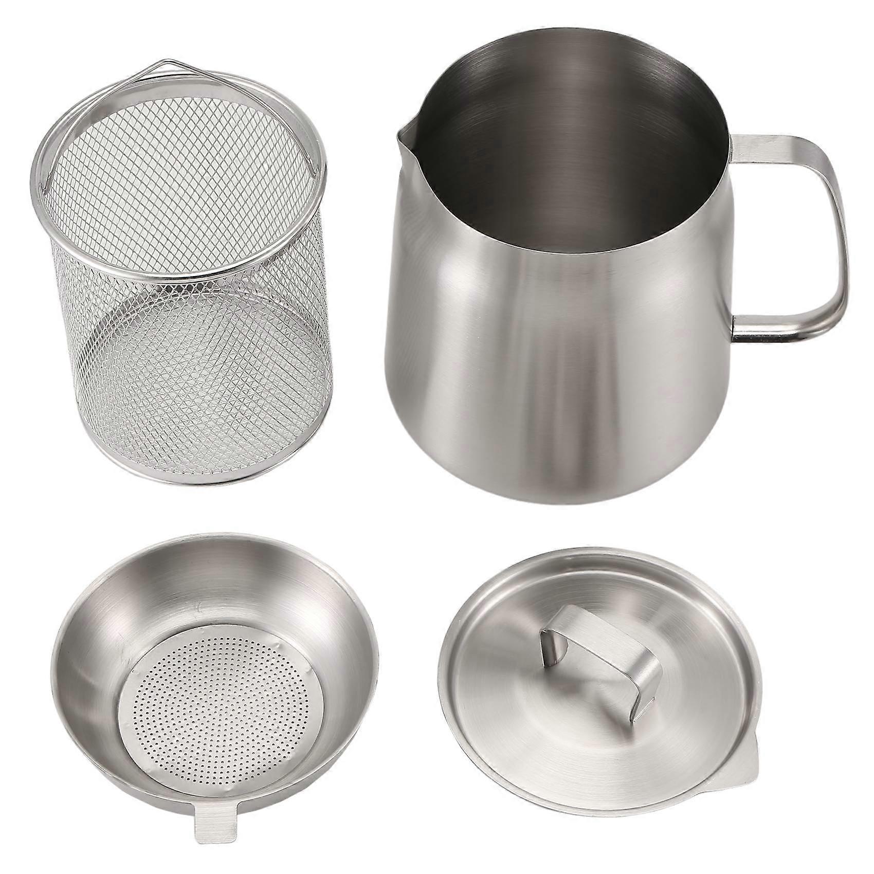 Multifunktionaler 2-in-1-edelstahlfiltertopf, 2 L, Ideal Zum Kochen.