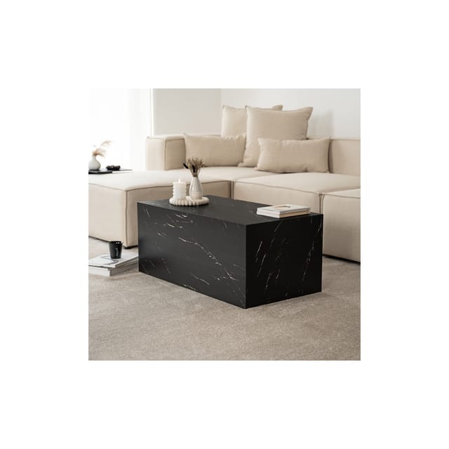 Couchtisch Marmor amiri l Farbe: Schwarz, Größe: 95 x 40 x 50 cm Couchtisch Marmor Marmor Tisch - Home Deluxe