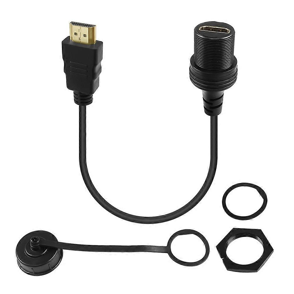 Hdmi-verlängerungskabel (stecker Auf Buchse), Hdmi-einbaukabel, Kompatibel Mit Armaturenbrettern In Autos, Booten Und Motorrädern, 0,3 M