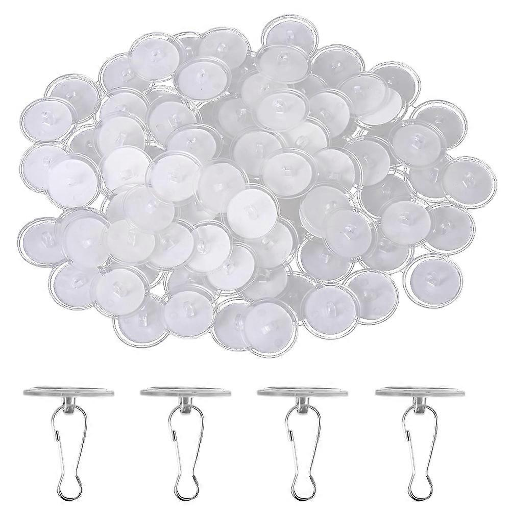 Packung Mit 80 Abnehmbaren, Transparenten Klebehaken Zur Wand- Und Deckenmontage