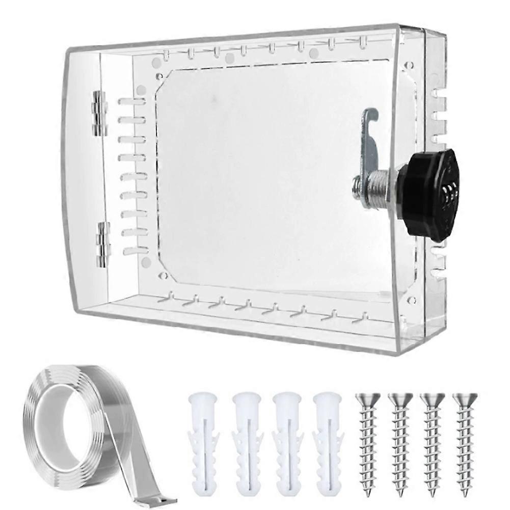 Passwortgeschützter Thermostat-schließkasten Mit Transparentem Deckel Und Zahlenschloss.