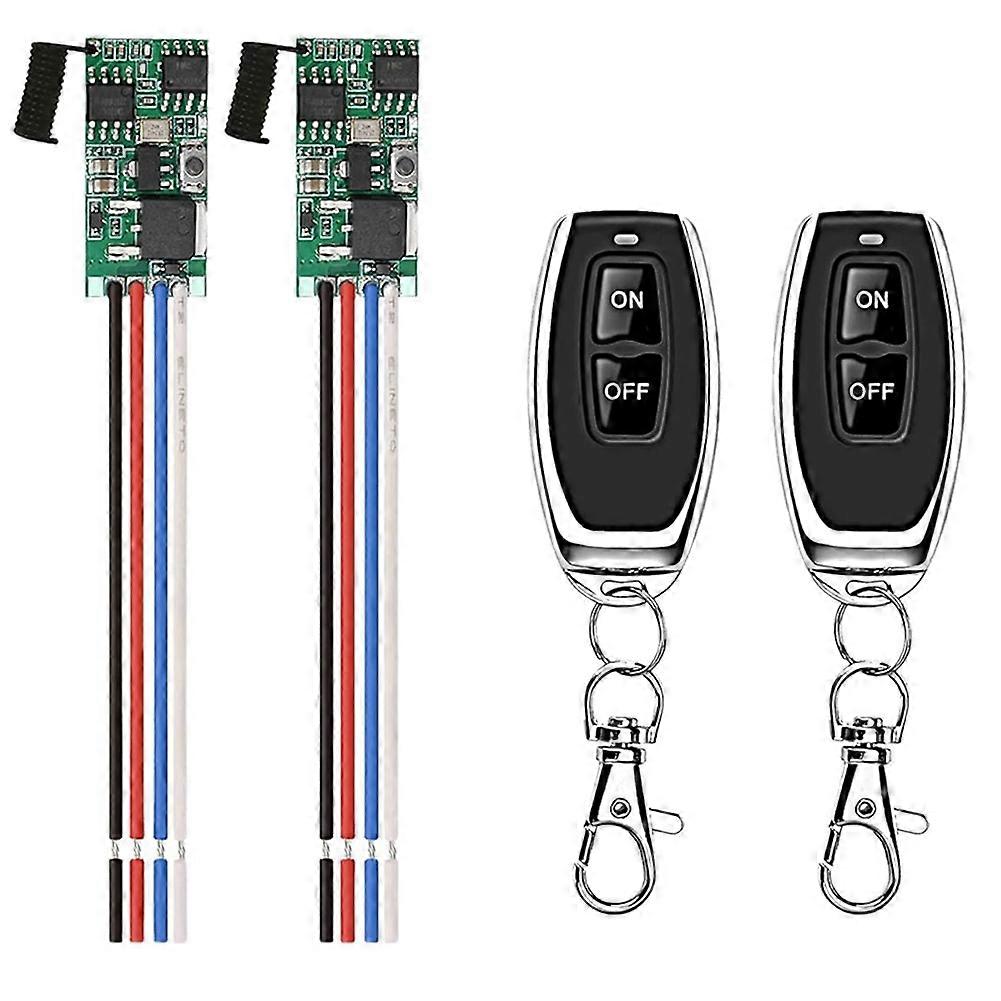433 Mhz Rf-funkfernbedienung, 2-wege, 1 Kanal, Mini-empfänger 5-24 V Dc, 2 A Für Lampen, Led-leuchten, Ventilatoren Usw.