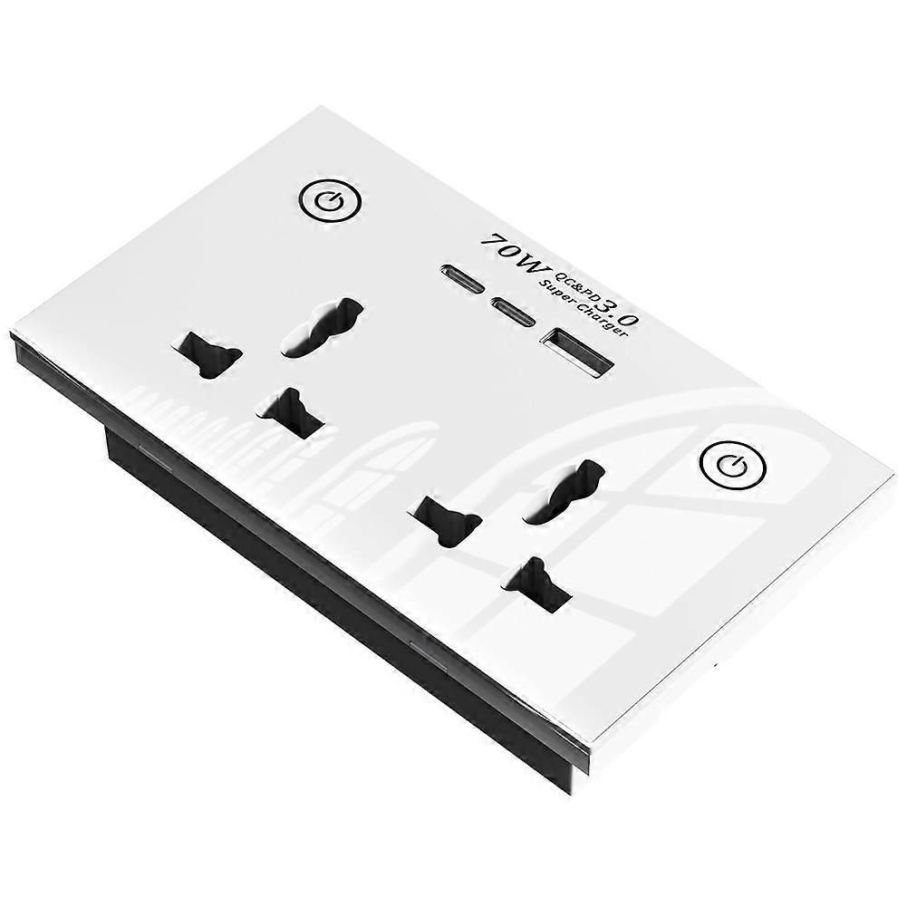 Intelligente Steckdose Mit Wlan- Und Bluetooth-schnellladefunktion, Smarte Wandsteckdose, 2 Steckdosen + Usb-ladeanschluss, Steckdosenschalter
