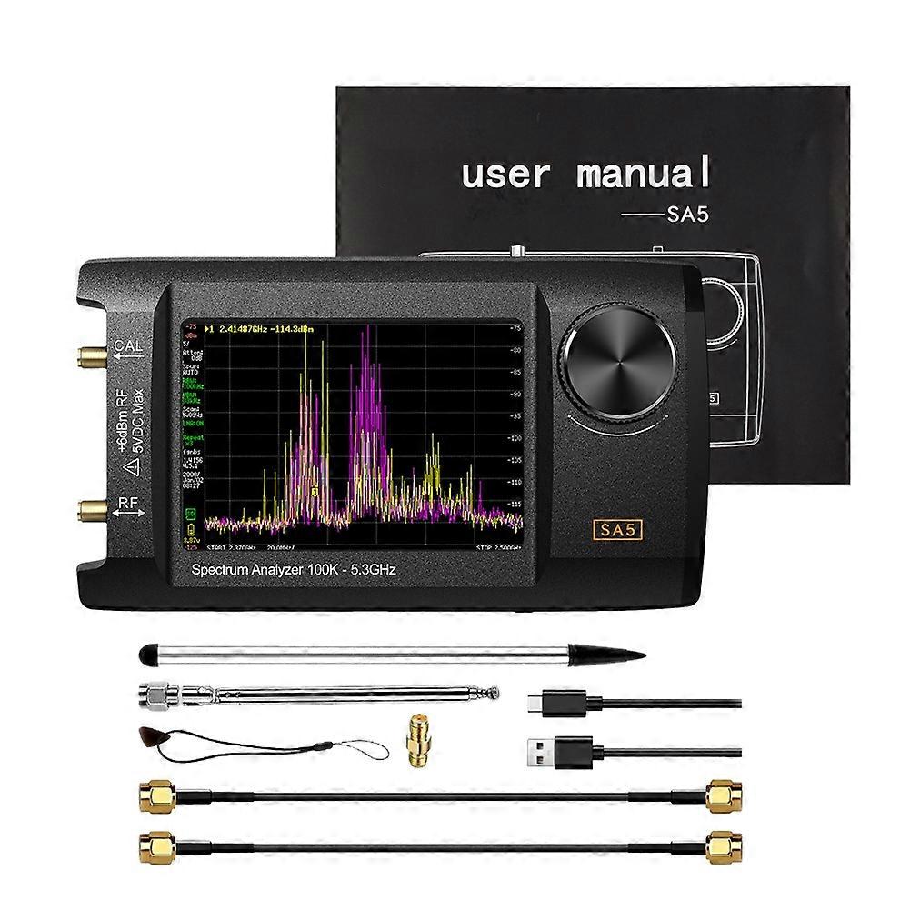 Sa5 Spektrumanalysator Mit 4-zoll-ips-lcd-bildschirm, 100 Khz – 5,3 Ghz Signalgenerator Und Integriertem 5000-mah-akku
