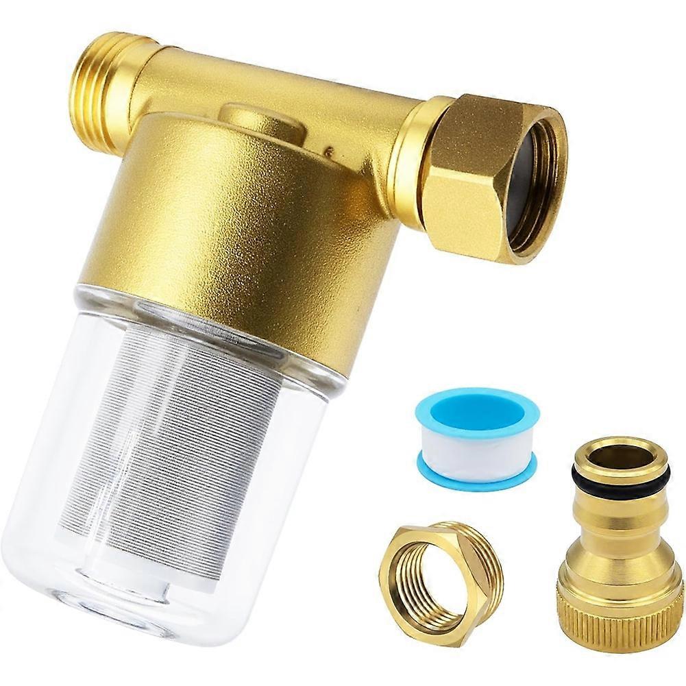 Wiederverwendbarer 40-mikron-sedimentfilter Aus Messing – Kompatibel Mit Waschmaschinen, Duschen, Gartenschläuchen Und Brunnenwasser.