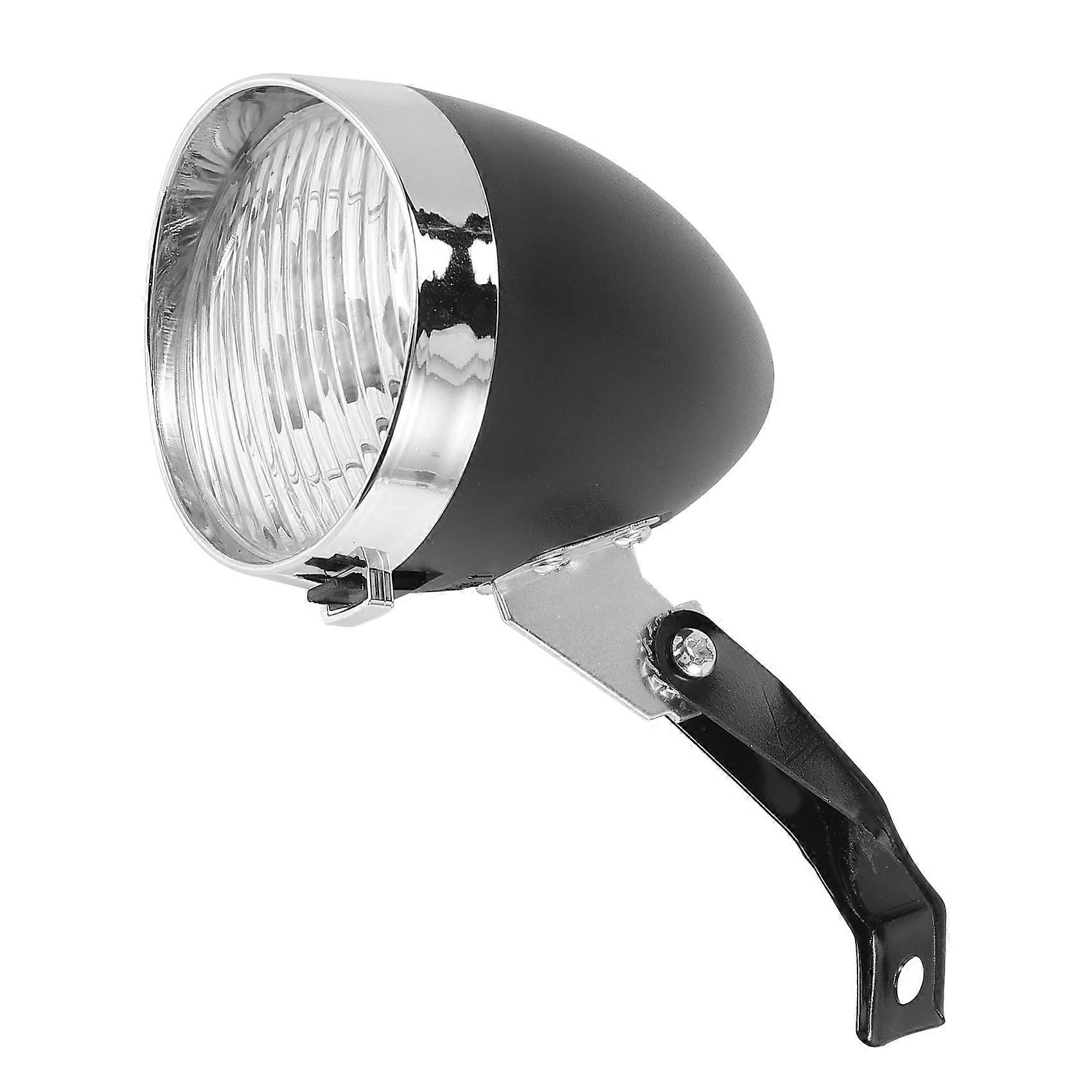 Retro-fahrradzubehör: Vintage-frontlichthalterung Für 3 Leds (schwarz)