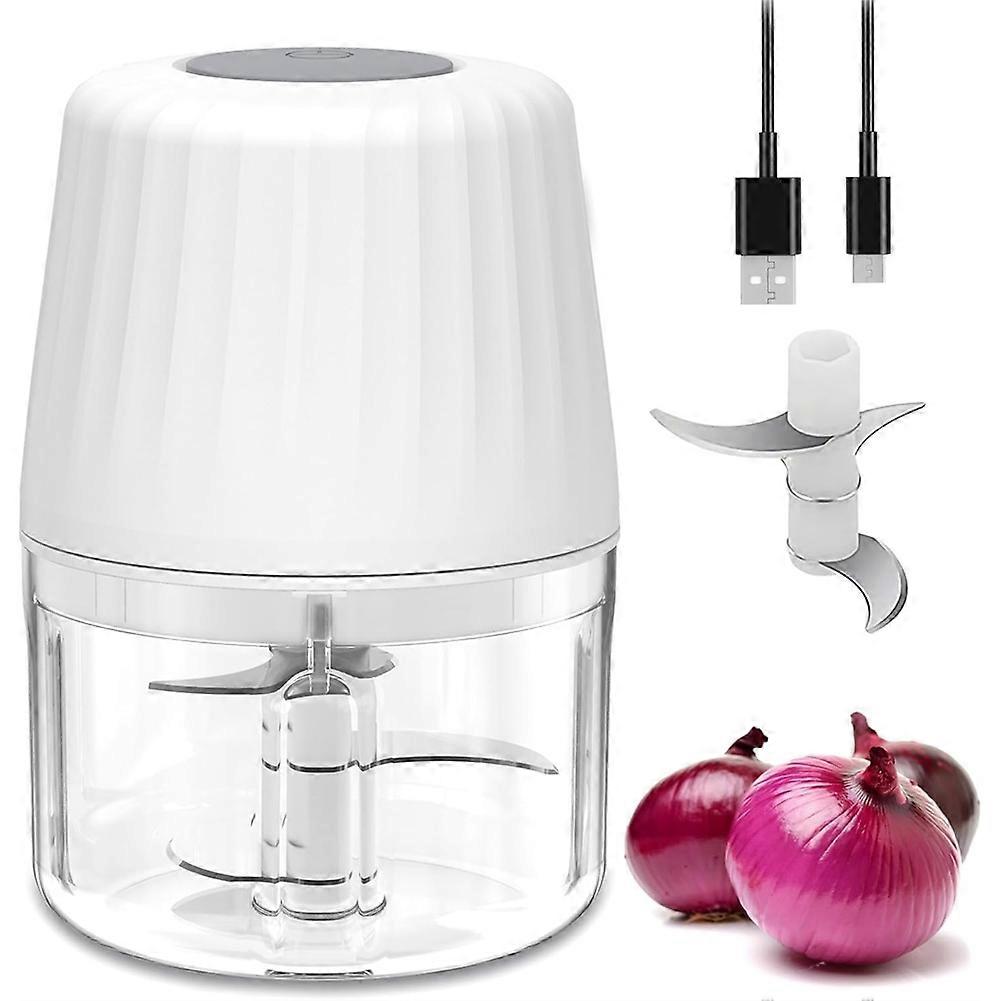 Mini-knoblauchschneider, Kleine Kabellose Küchenmaschine Mit 250 Ml (1 Tasse) Fassungsvermögen, Wiederaufladbarer Elektrischer Zerkleinerer Mit Usb-c-anschluss.