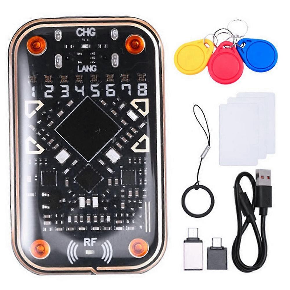 Chameleon V2.0 Rfid-smartcard-emulator + 3xcuid-chip-leser Für Schlüsselanhänger/uid-karten Mit Neustartfunktion, 125k 13,56m Ic-id-dekodierung
