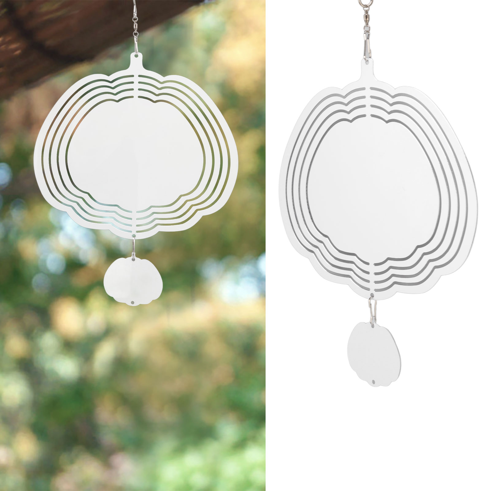Metall-windspiel, Individuell Gestaltbar Durch Sublimationsdruck, Hängedekoration, Kreatives Geschenk, Gartendekoration, Kürbis (2001831mm)