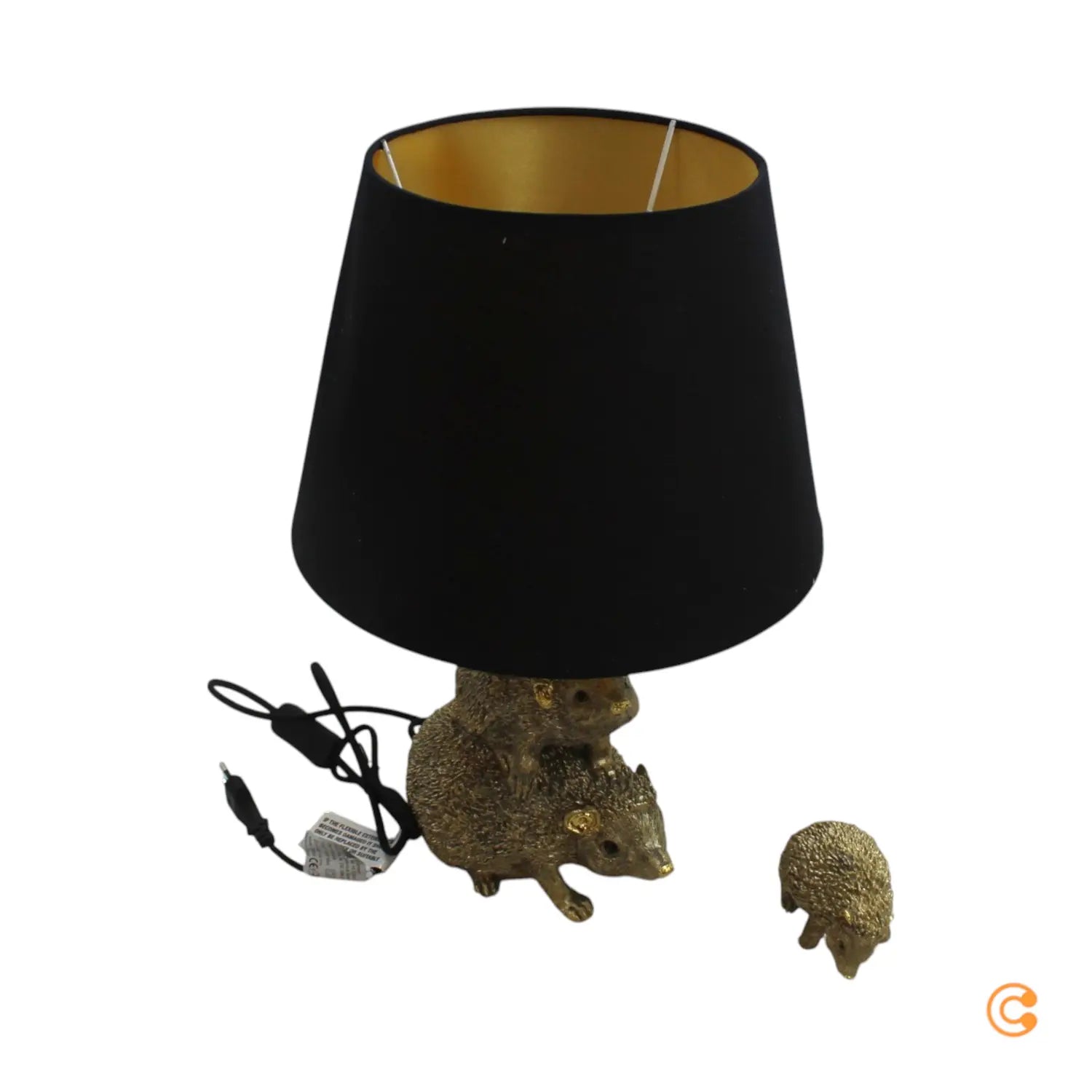 [gebraucht] B-ware Kare Tischleuchte Lampe Igel Familie Animal Gold Braun E27 Leuchte Wohnzimmer979