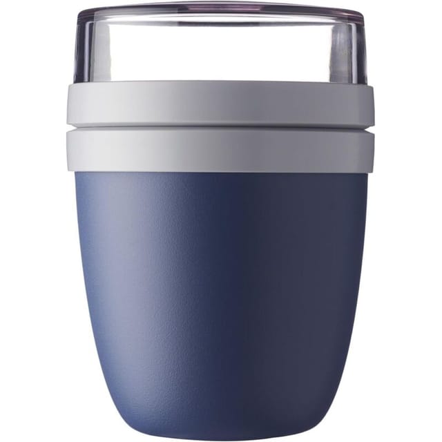 Ellipse Lunchboxen – Praktischer Müsli-, Joghurt-, Takeaway-Becher – Gefrierschrank-, Mikrowellen- und Spülmaschinenfest, Nordic Denim