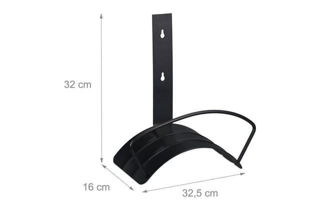 Relaxdays - Schlauchhalter, für 60 m 5/8' Schlauch, Schlauchaufhängung Wand, Stahl, runder Gartenschlauchhalter, schwarz