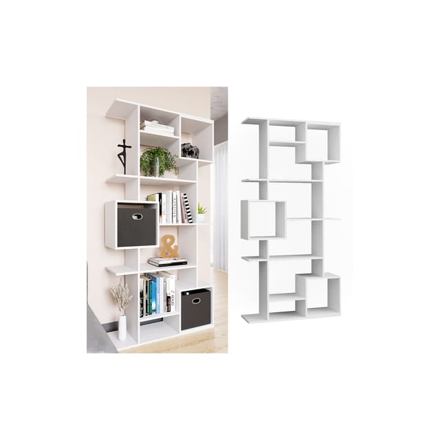 Raumteiler Cube, Weiß, 92 x 187.7 cm Vicco