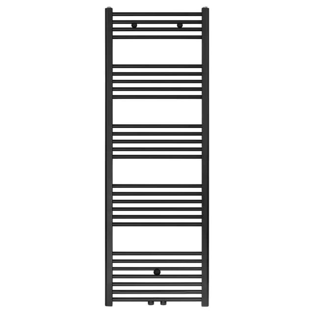 Badheizkörper - Mittelanschluss Schwarz Matt Gebürstet - 1600 x 600 (HxB)-828W