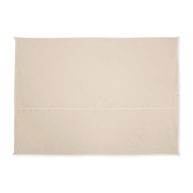 Sonnensegel rechteckig, 2,5 x 3,5 m, wasserabweisend, UV-beständig, mit Spannseilen, Terrasse, Balkon, beige - Relaxdays