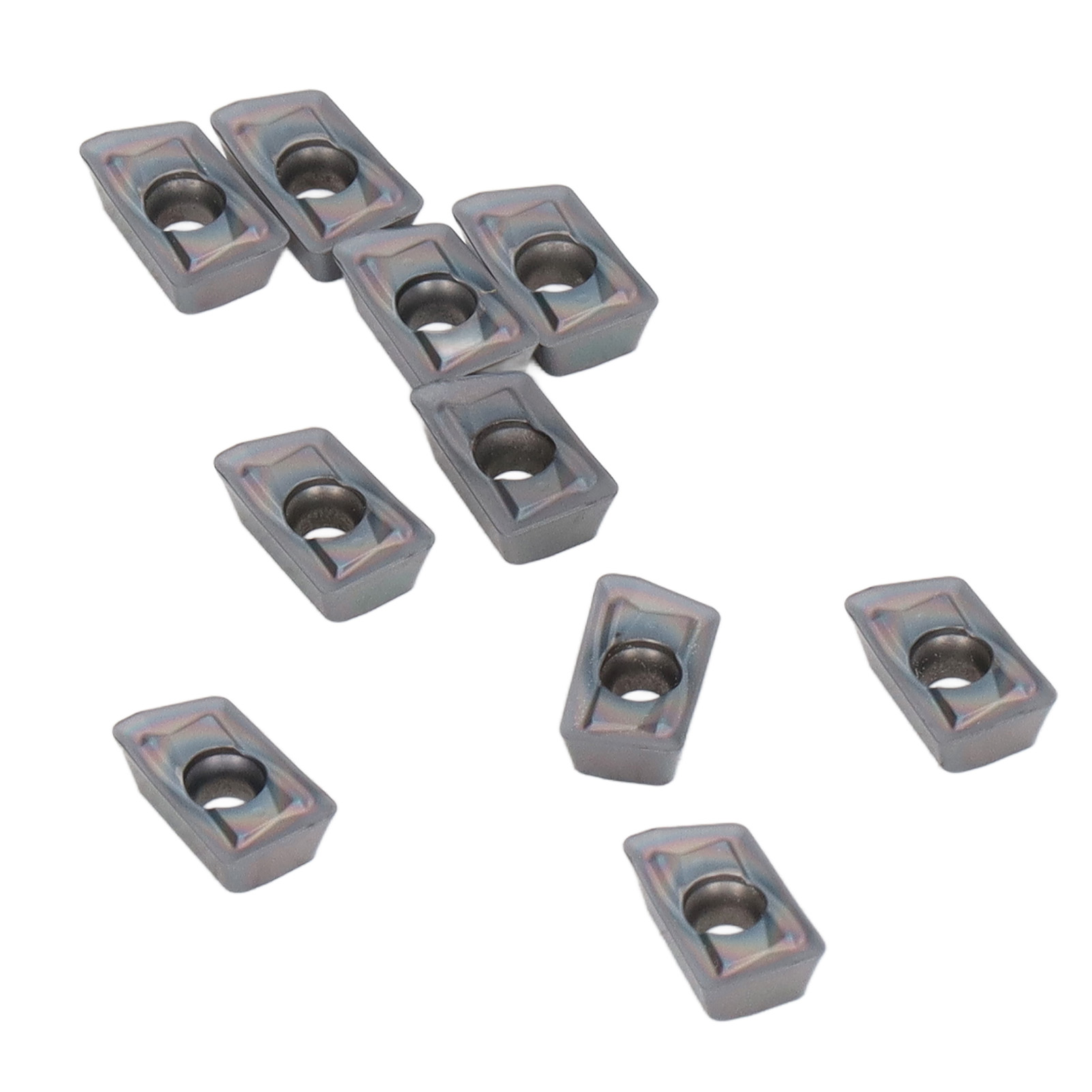10 Stück Dreheinsätze, Farbig, Präzisionsgefertigt, Hartmetall-einsätze, Beschichtet, Hohe Schnittgeschwindigkeit, Cnc-hartmetallklingen