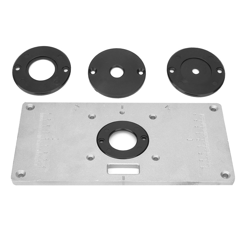 Frästisch-einlegeplatte Aus Aluminiumlegierung Mit Ring Für Die Holzbearbeitung, 235 Mm X 120 Mm X 8 Mm