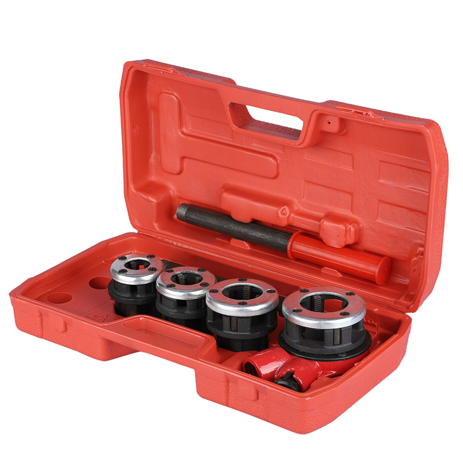4-teiliges Manuelles Gewindeschneidset Für Sanitärrohre (1/2", 3/4", 1", 1-1/4")