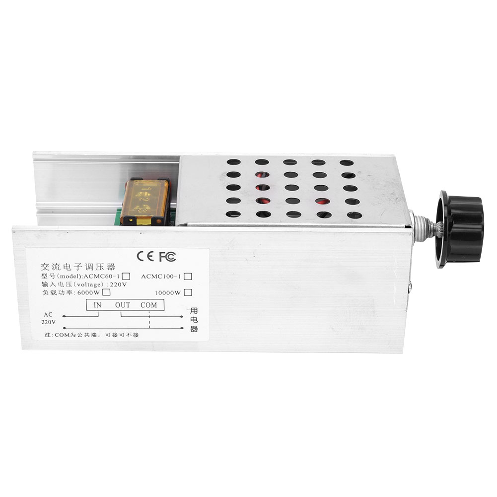 6000w 220v Scr Wechselstrom-elektronik-spannungsregler Mit Drehzahlregelung, Dimmfunktion Und Thermostat Sowie Gehäuse