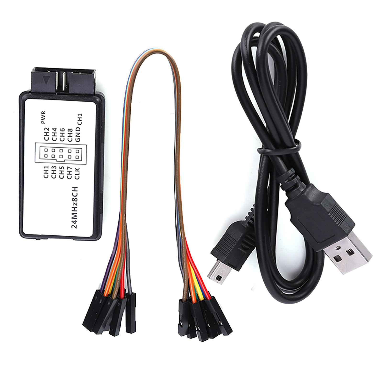 La1002 Mini Tragbares Usb 5mhz 24m 8-kanal Logikanalysator-geräteset Mit Kabeln